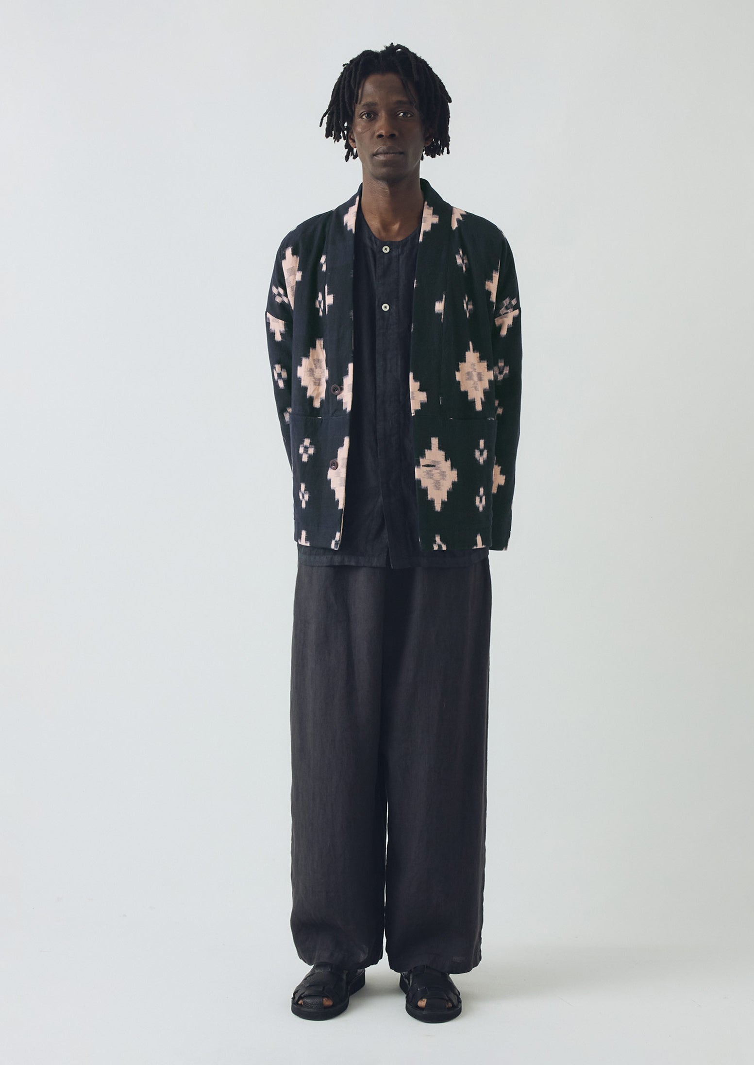 Fugue Ikat Padded Jacket | Midnight/Sand