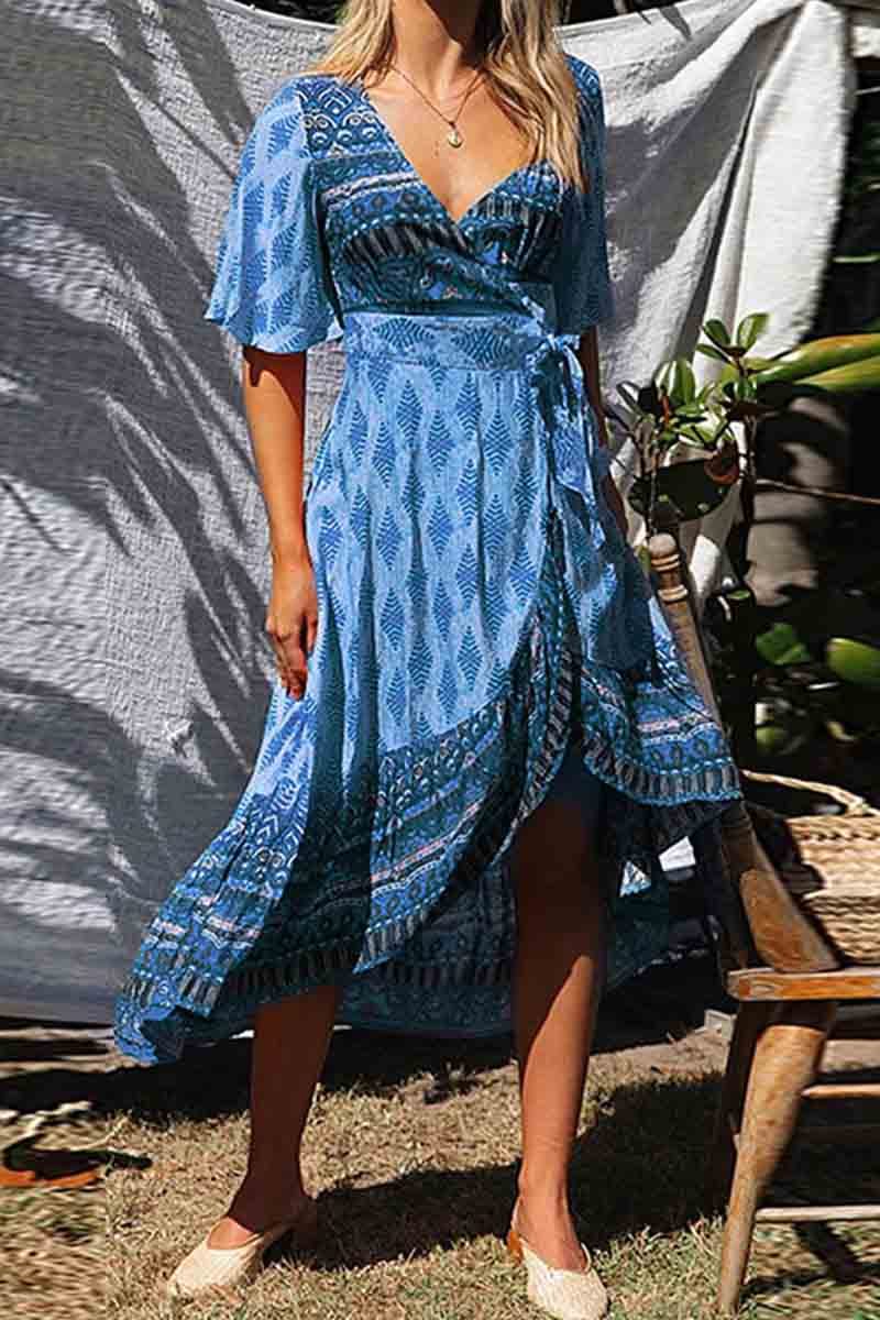 Florcoo Bohemian Printed Midi Dress(3 colors)