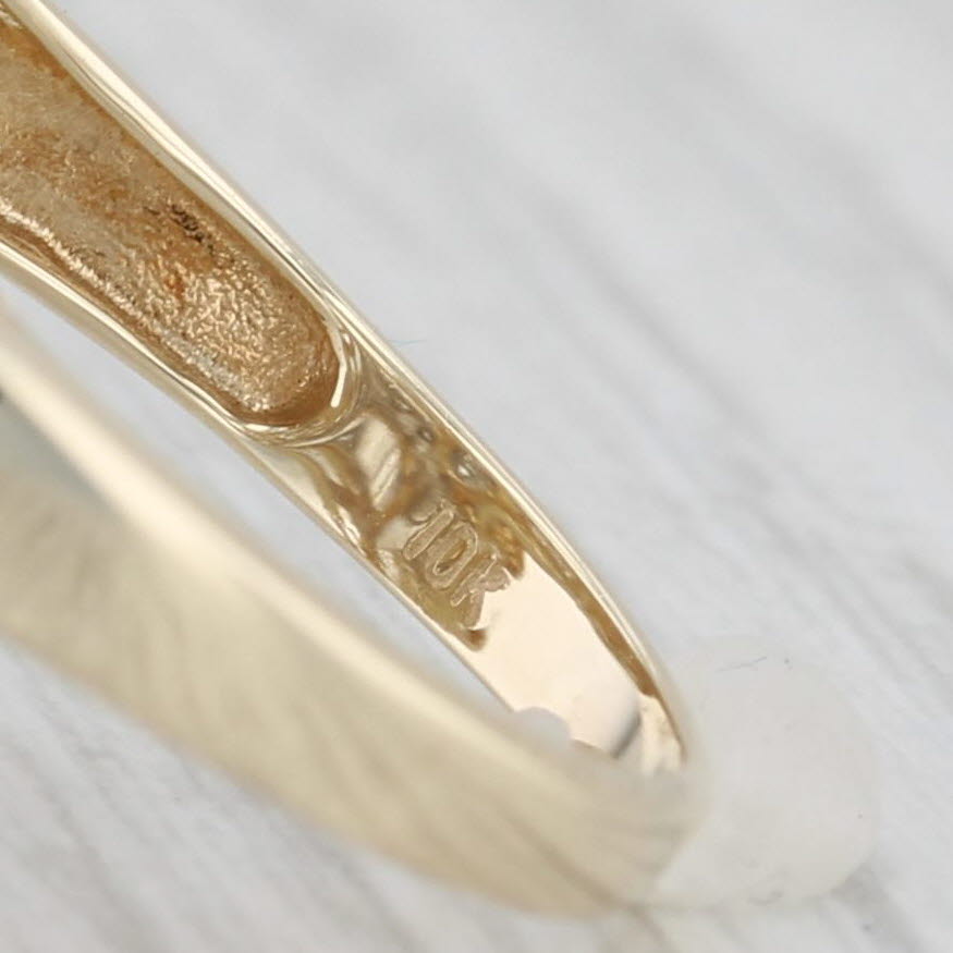 1.08ctw Diamond Cluster Bypass Ring 10k Yellow Gold Size 7.25 Cocktail