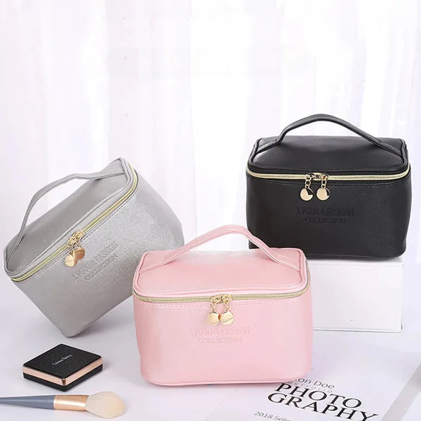 Large Capacity 3Pcs PU Travel Cosmetic Bag