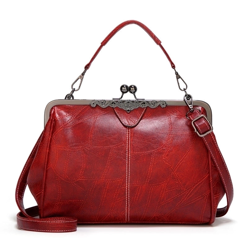 Women's Medium Pu Leather Solid Color Fashion Dumpling Shape Buckle Crossbody Bag