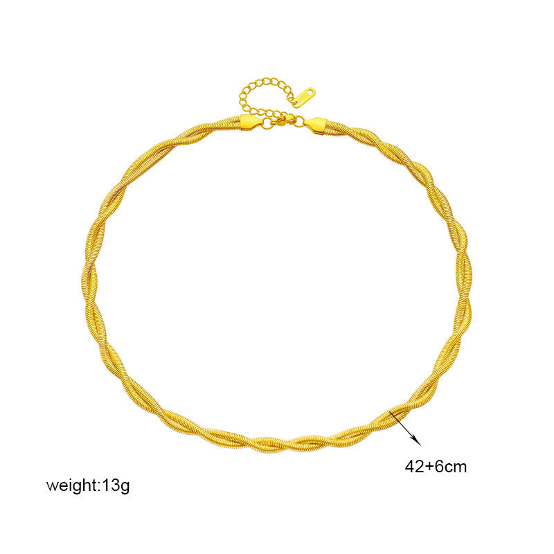 Fashion Women Chain Titanium Steel Electroplating Jewelry Sets