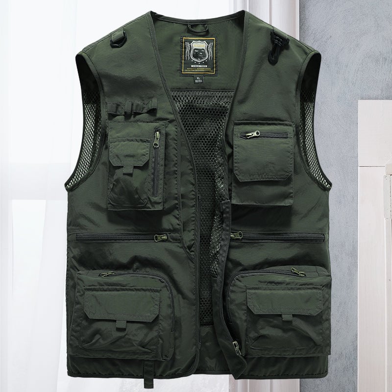 48% OFF Breathable Mesh Zip Cargo Vest