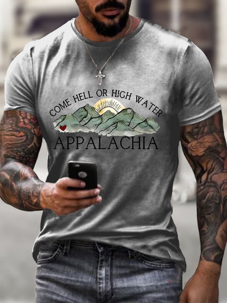 Men's Appalachia Strong Printed Casual T-Shirt