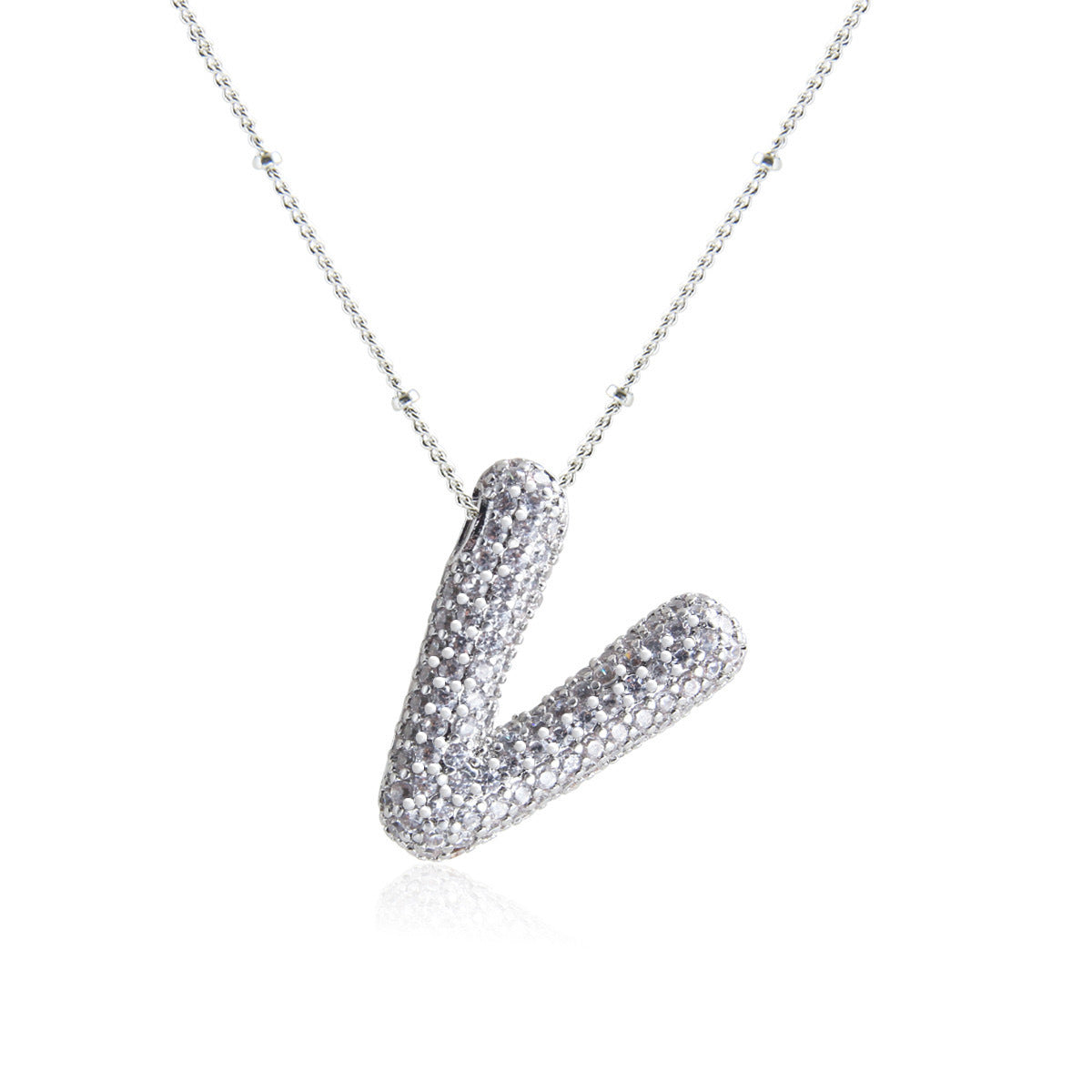 New Micro-Inlaid Zircon 26 Letter Pendant Necklace Copper Plated 18K Gold Fashionable And Classic