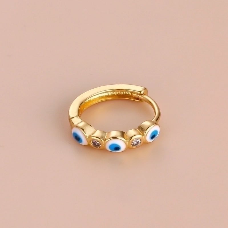 Ear Cartilage Rings & Studs Ethnic Style Devil'S Eye Copper Plating