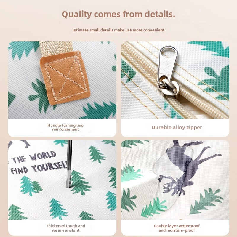 Non-woven Storage Bag Thickened Moisture-proof Quilt Large Capacity Household Moving Packing Clothes Quilt Finishing Bag