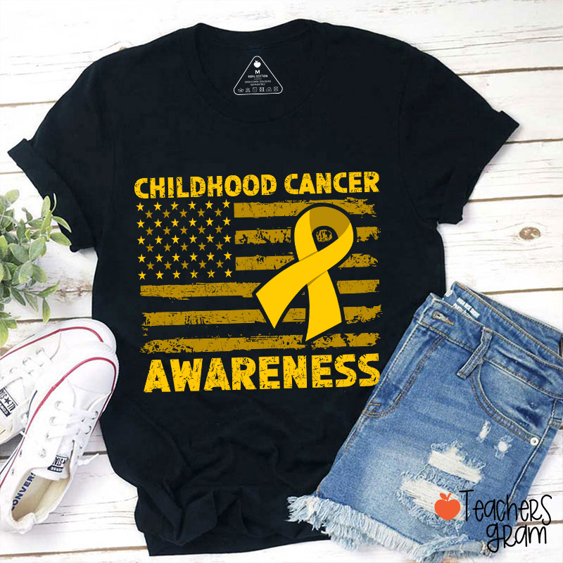 Childhood Cancer Awarenwss Teacher T-Shirt