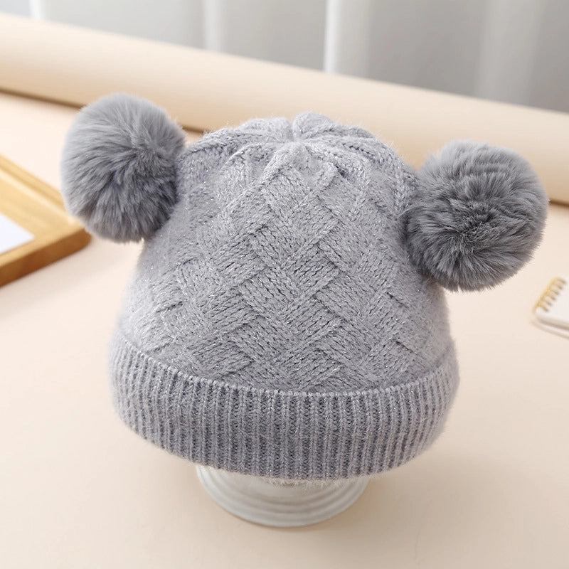 Children Unisex Basic Solid Color Beanie Hat