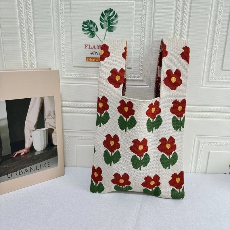 Women's Small Polyester Flower Streetwear Open