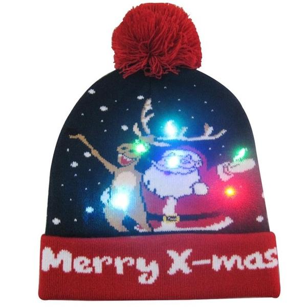 CHRISTMAS LED KNITTED BEANIES