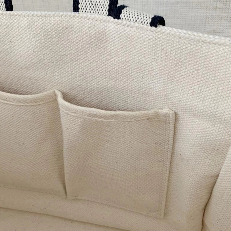 Women's Canvas Solid Color Elegant Square Open Handbag