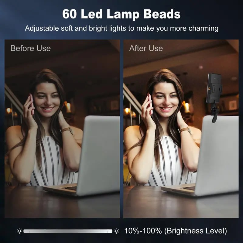 Portable Selfie Light with Front & Back Clip