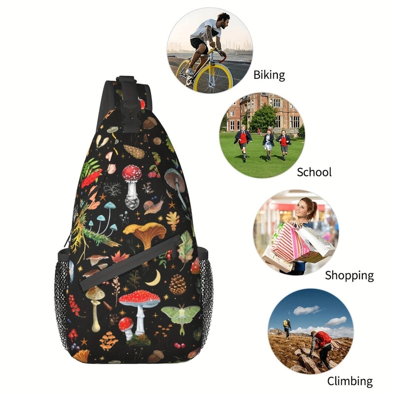 Football Chest Bag Basketball Rugby Baseball Sports Mushroom Chrysanthemum Boys And Girls Adult Shoulder Messenger Bag