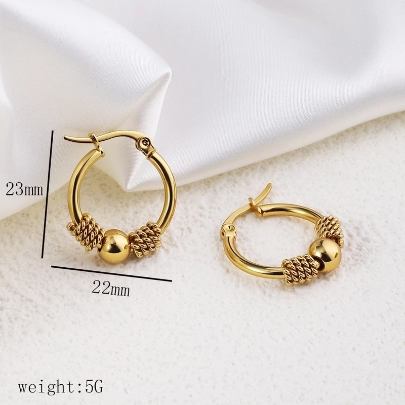 12 Pieces Minimalist Commute Geometric Heart Shape Plating Titanium Steel Drop Earrings Earrings Ear Studs