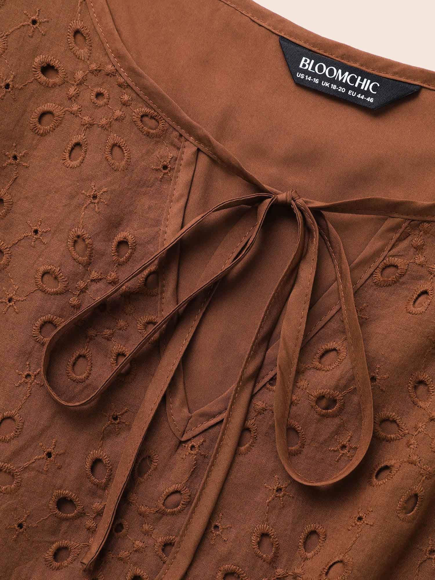 Broderie Anglaise Patchwork Tie Knot Dress