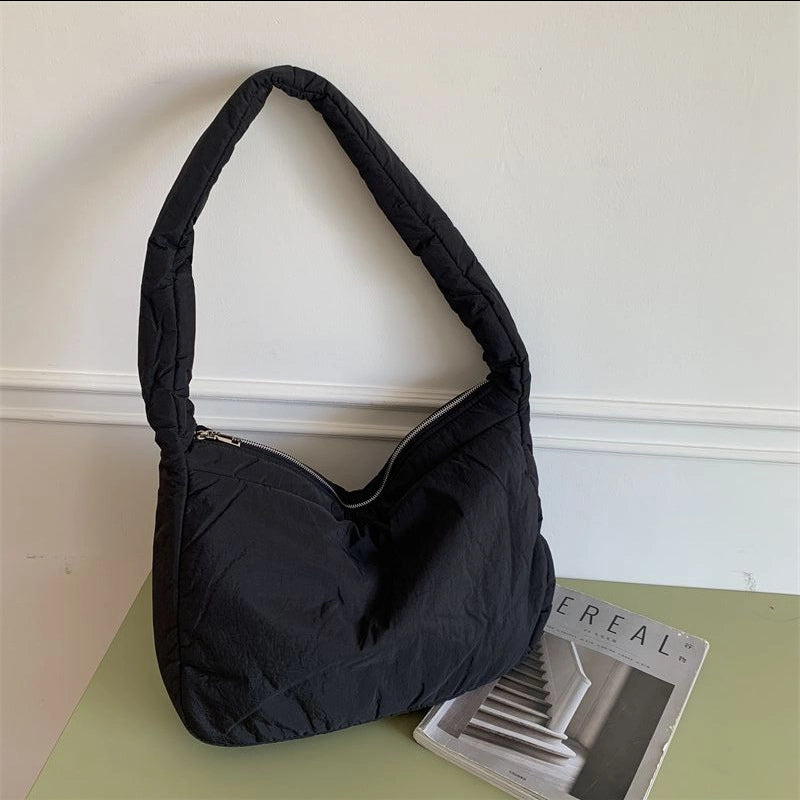 Bag Women's Bag Large Capacity Autumn And Winter New Arrival Sponge Bag Soft Waxy Shoulder Tote Bag Vintage Crossbody Bag Women's Bag