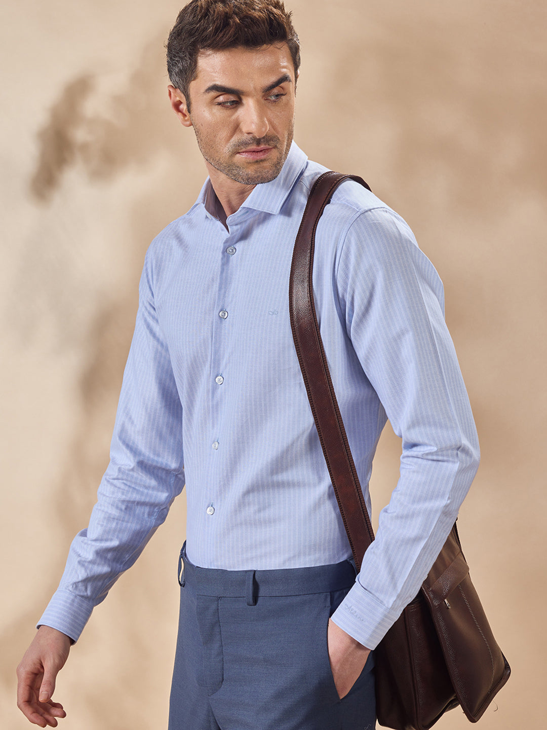 Men Blue Formal Shirt (CIDA)