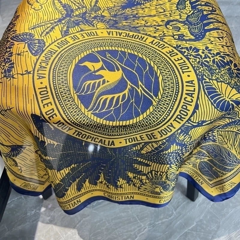 Women's Elegant Bird Satin Printing Scarves & Gloves