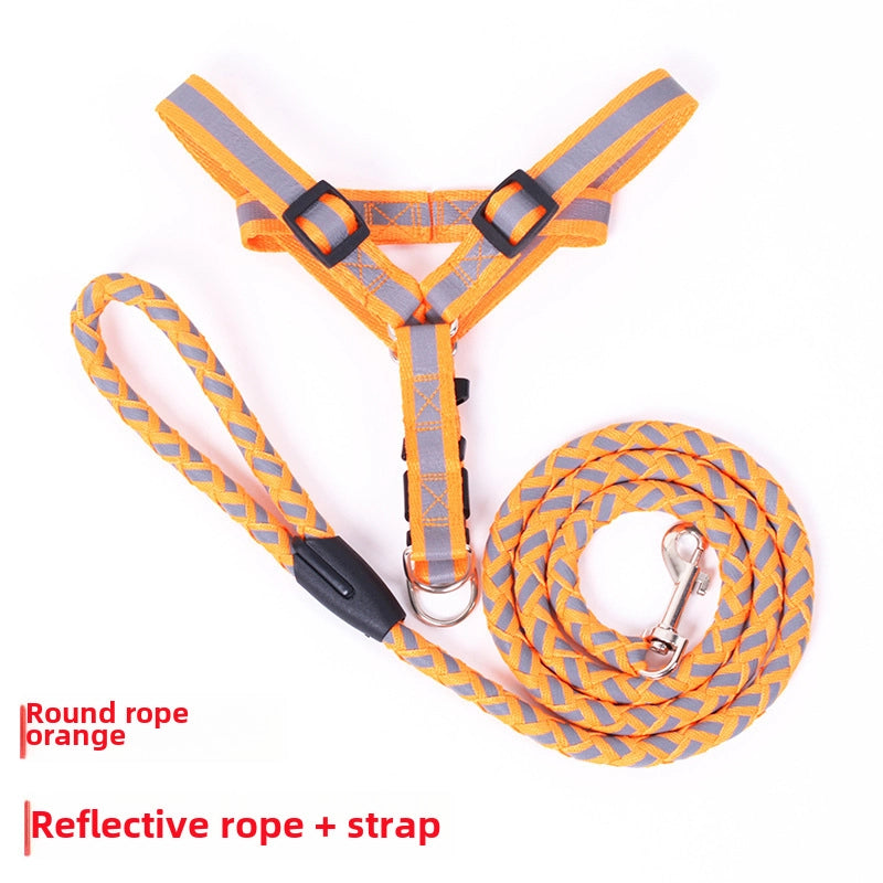 Teddy Bomei VIP Labrador Reflective Dog Chain Dog Rope Pet Traction Rope Chest Strap