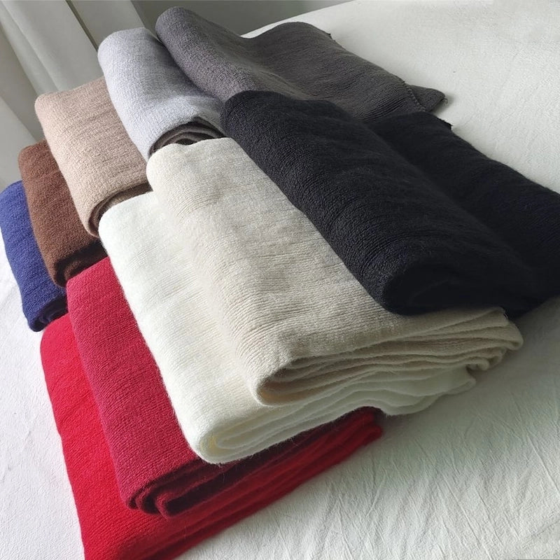 Winter Scarf Winter Men's Scarf Solid Color Cashmere Scarf Women's Shawl