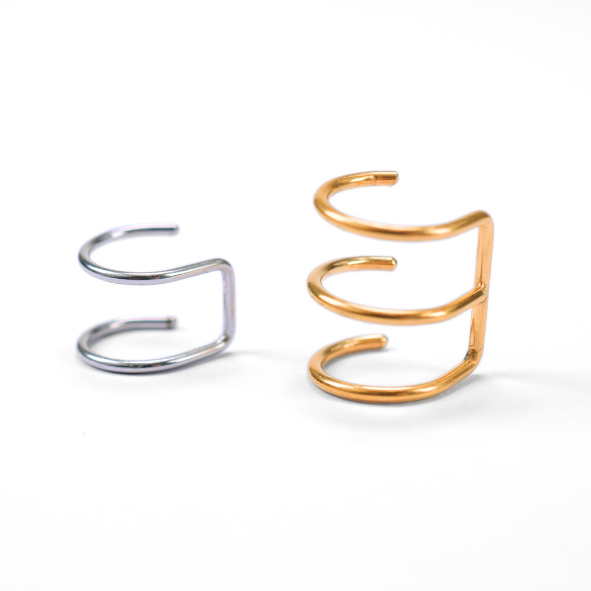 2 bar cuffs - Silver
