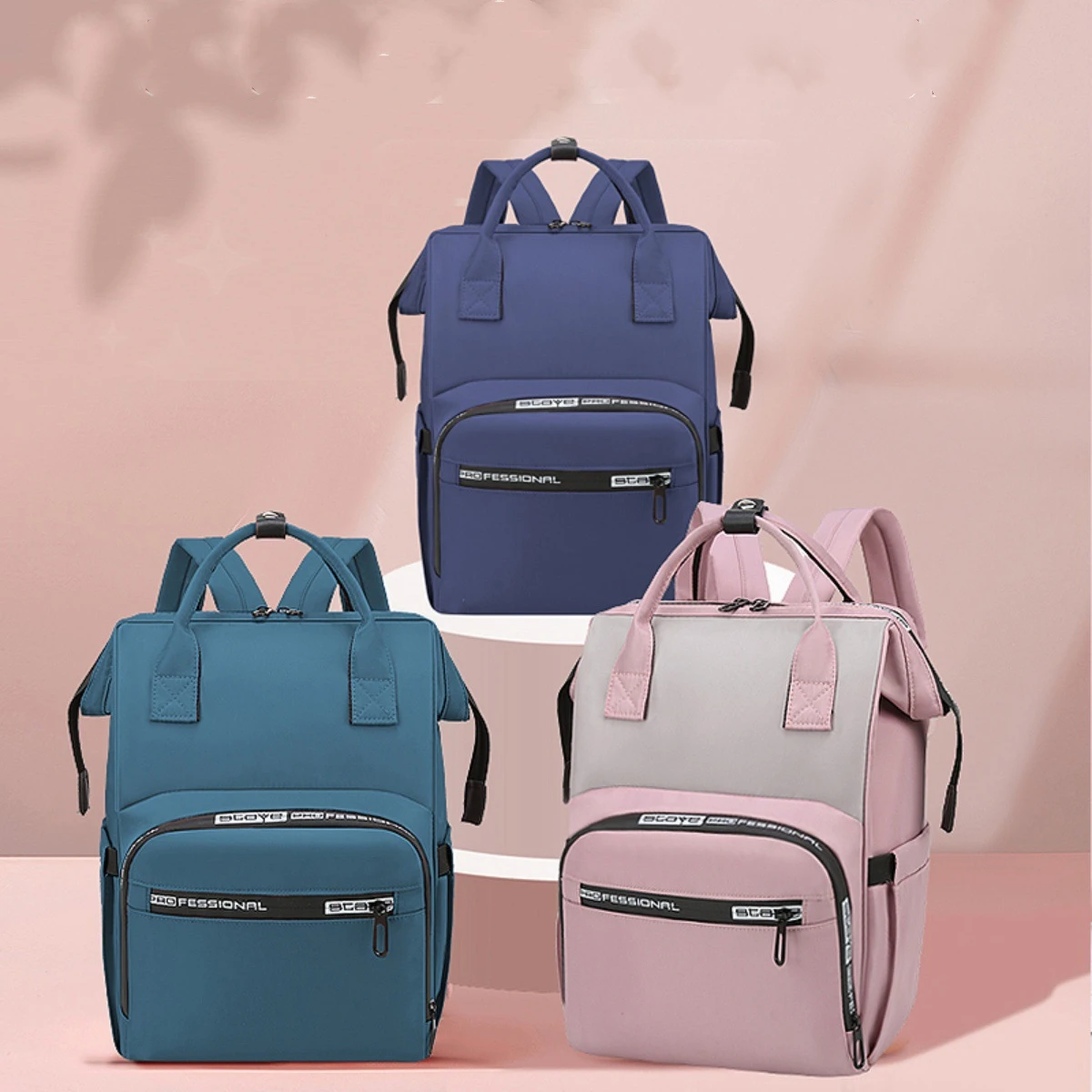 FASHIONABLE MOMMY BACKPACK LARGE CAPACITY TRAVEL STORAGE BAG