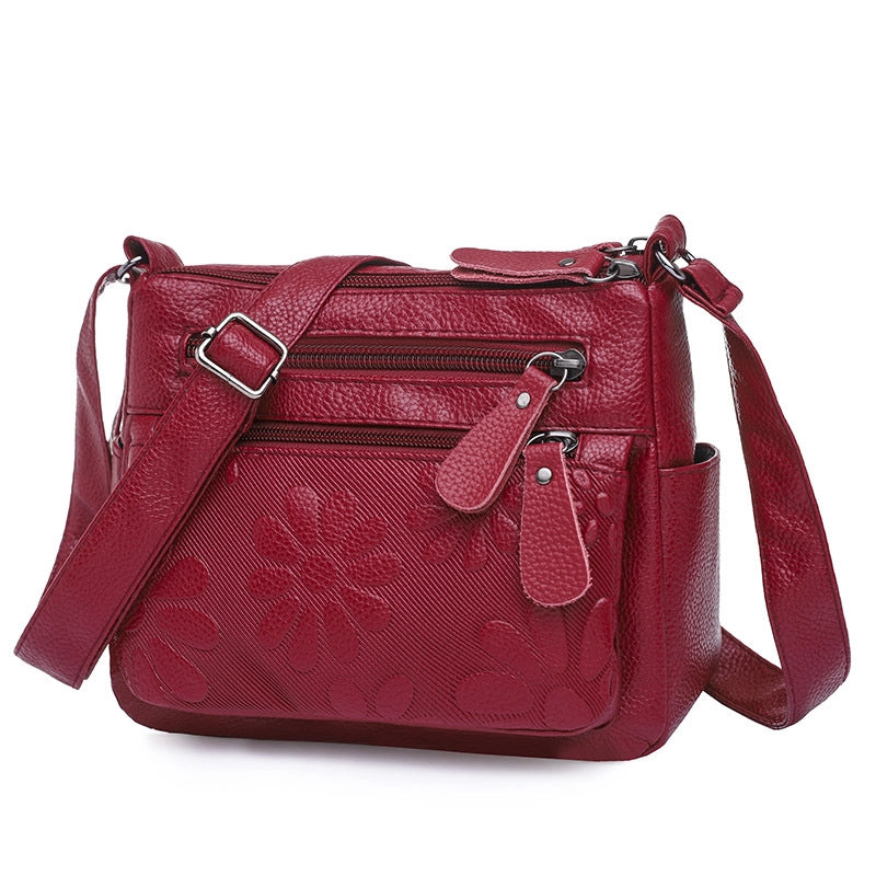 Women's Pu Leather Solid Color Vintage Style Classic Style Square Zipper Shoulder Bag Crossbody Bag