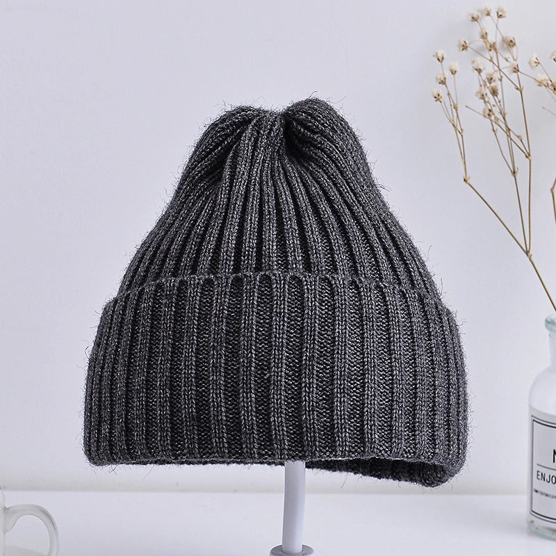 Korean Style Children's Knitted Hat Spring And Autumn Candy Color Baby Kids Boys And Girls Baby Wool Autumn And Winter Fashion