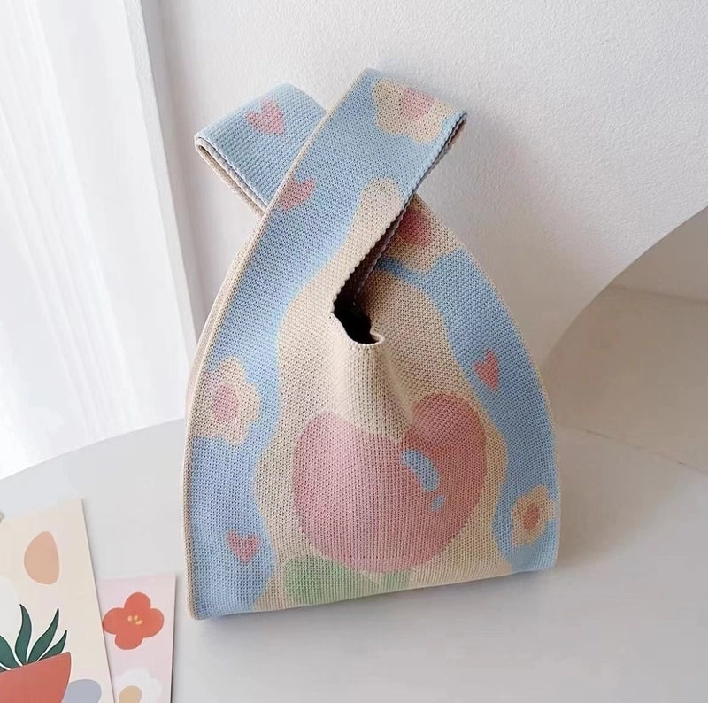 Women's Knit Printing Animal Elegant Square Open Square Bag