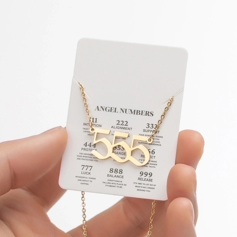 Fashion Number 201 Stainless Steel 18K Gold Plated Plating Stainless Steel Necklaces