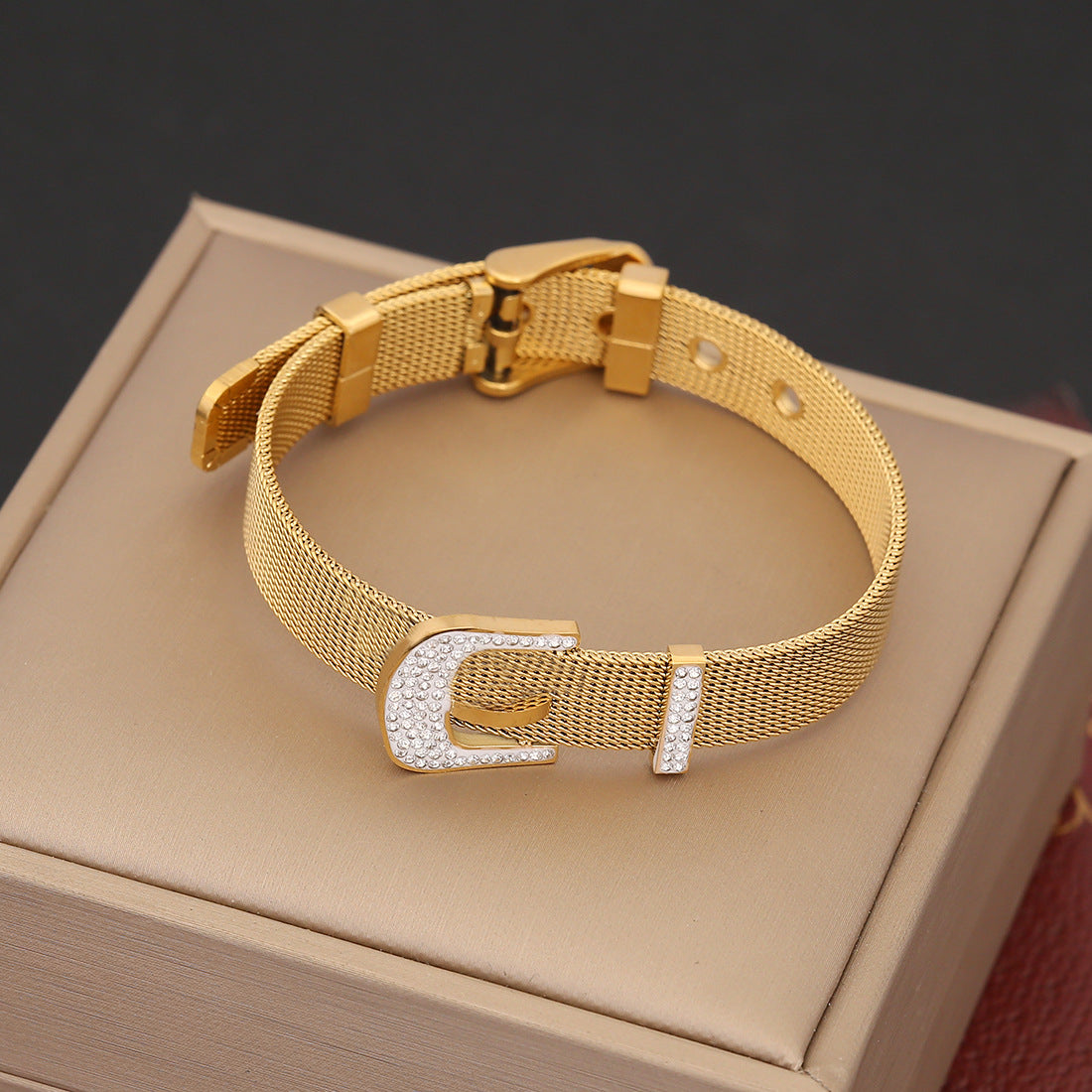 Expressive Petal Stainless Steel Electroplating Bangles