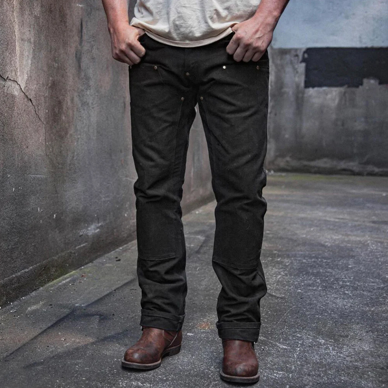 Vintage Black Slim Fit Work Pants