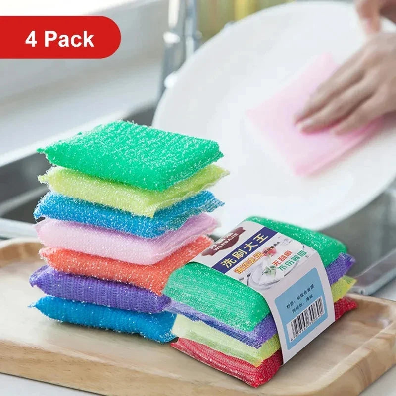 4 PIECES DISH WASHING SPONGE SET