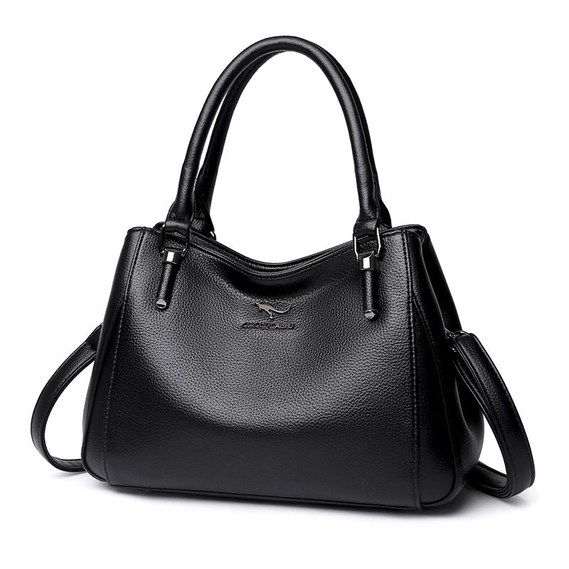 Women's Medium Pu Leather Solid Color Elegant Vintage Style Square Zipper Crossbody Bag