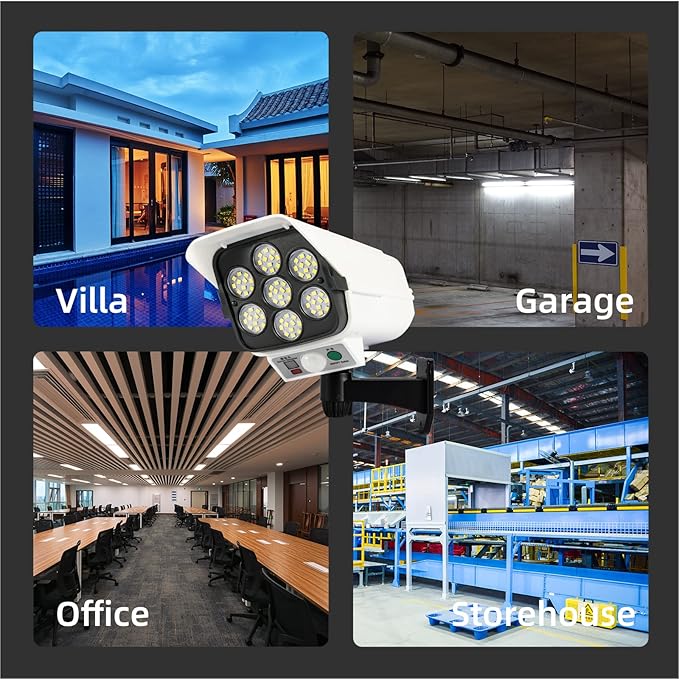 Solar Monitoring Lights. Solar Security Wall Lights with Remote