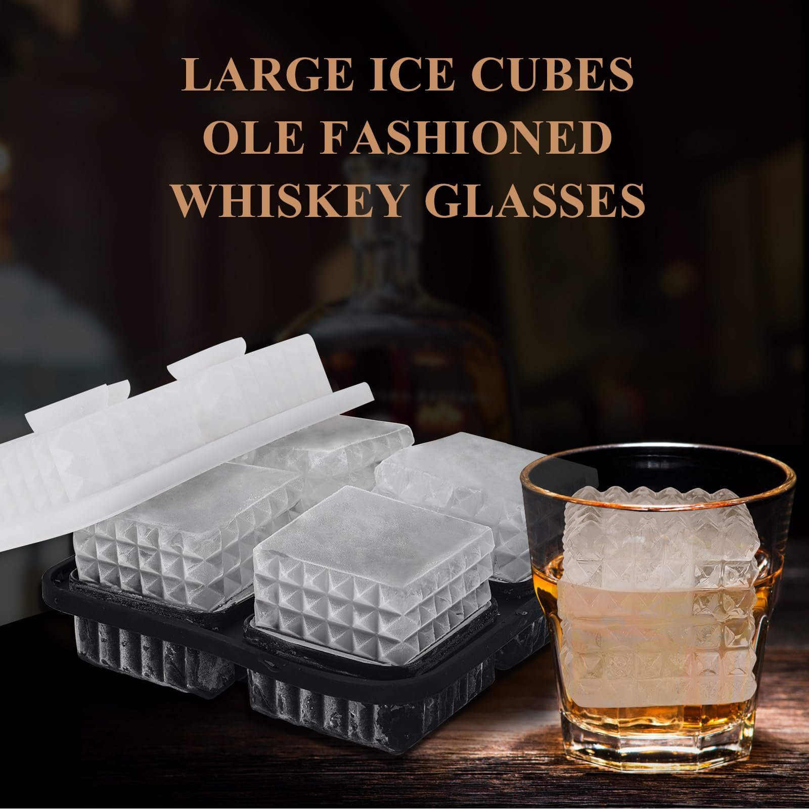 🧊Summer Hot Sale 49 % OFF - Silicone Whiskey Ice Cubes Mold