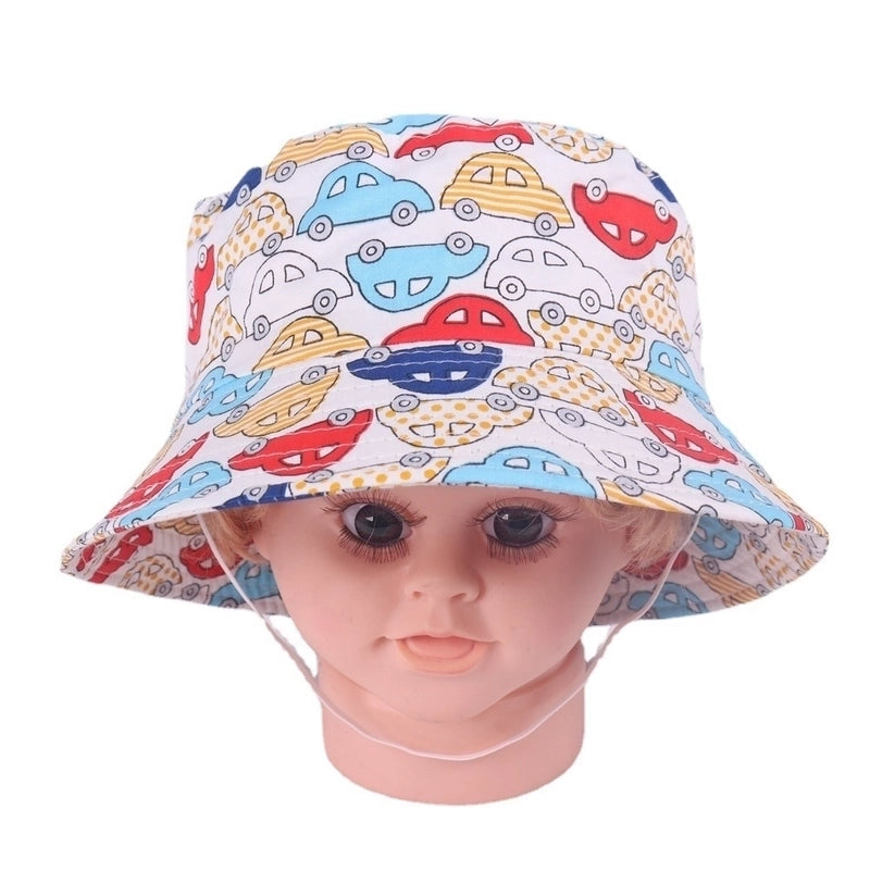 Children Unisex Basic Color Block Bucket Hat