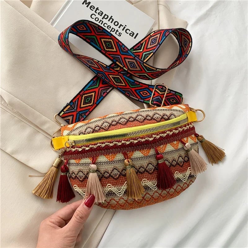 🔥 BIG SALE - 49% OFF🔥🔥Colorful Woven Waist/Shoulder Bag