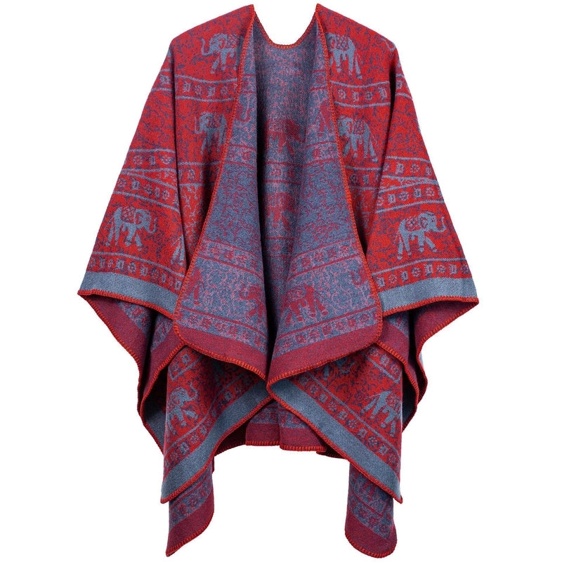 Unisex Retro Ethnic Style Geometric Acrylic Shawl