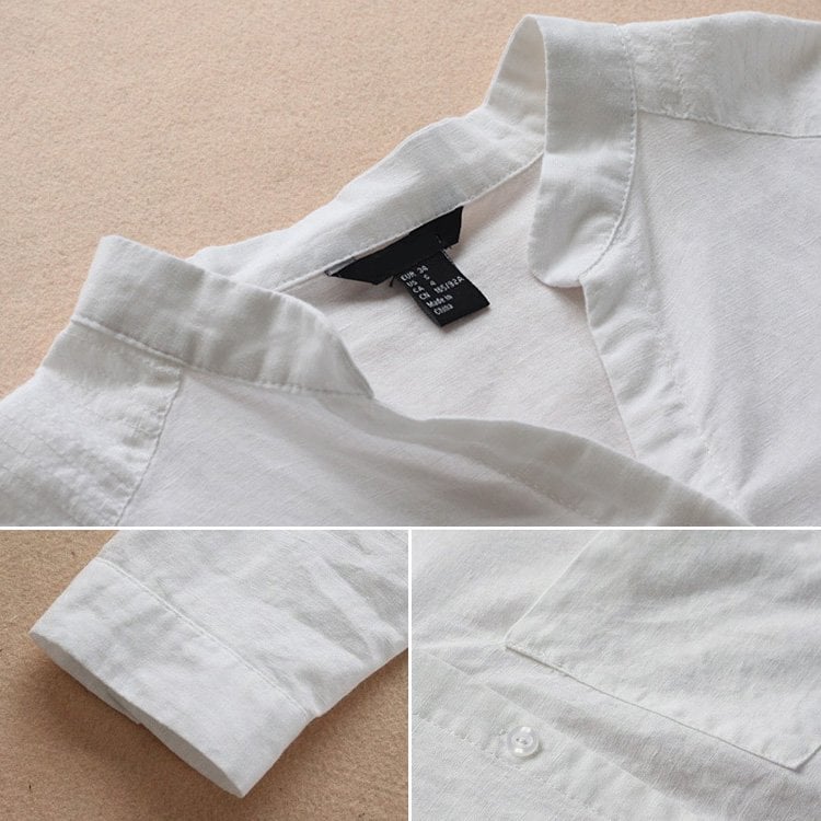 Linen Cotton Casual Loose Shirt-Buy 3 Free Shipping and Get 8% OFF