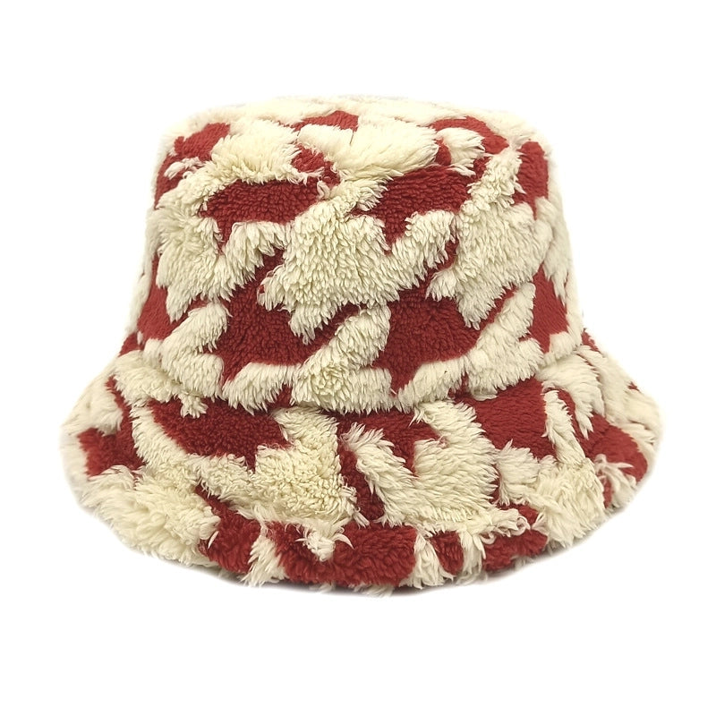 Women's Retro Color Block Flat Eaves Bucket Hat