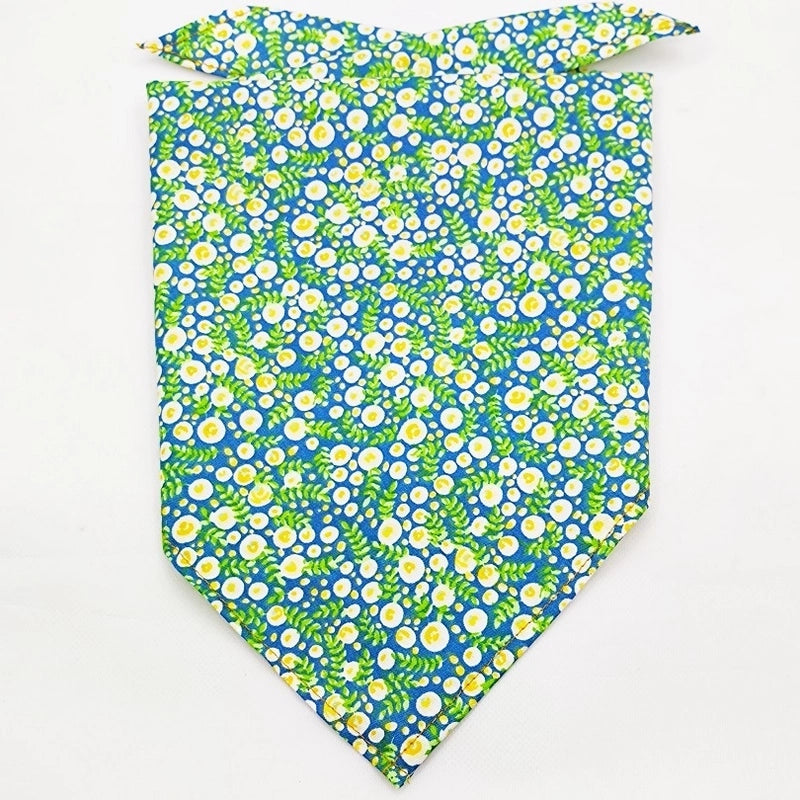 Cartoon Style Cotton Flower Printing Pet Saliva Towel