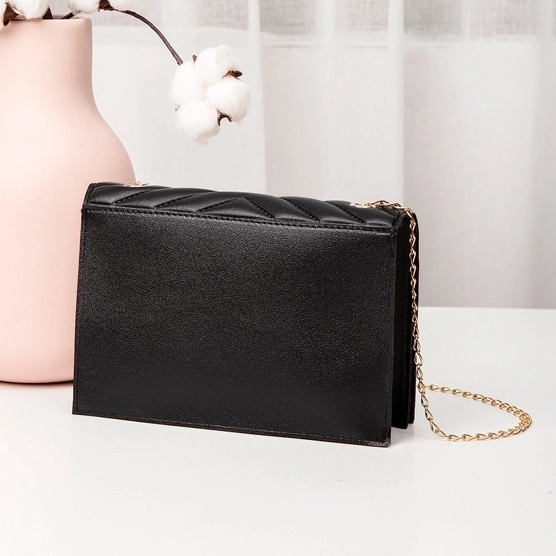 Women's Small Pu Leather Solid Color Fashion Tassel Square Magnetic Buckle Crossbody Bag