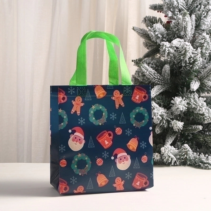 Printed Shopping Bag Non-woven Bag Christmas Gift Handbag Party Candy Gift Bag Hand Gift Bag