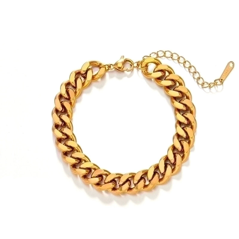Minimalist Geometric Solid Color Stainless Steel Plating Chain Bracelets
