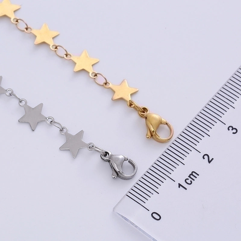 Minimalist Star 304 Stainless Steel 18K Gold Plated Plating Chain Choker