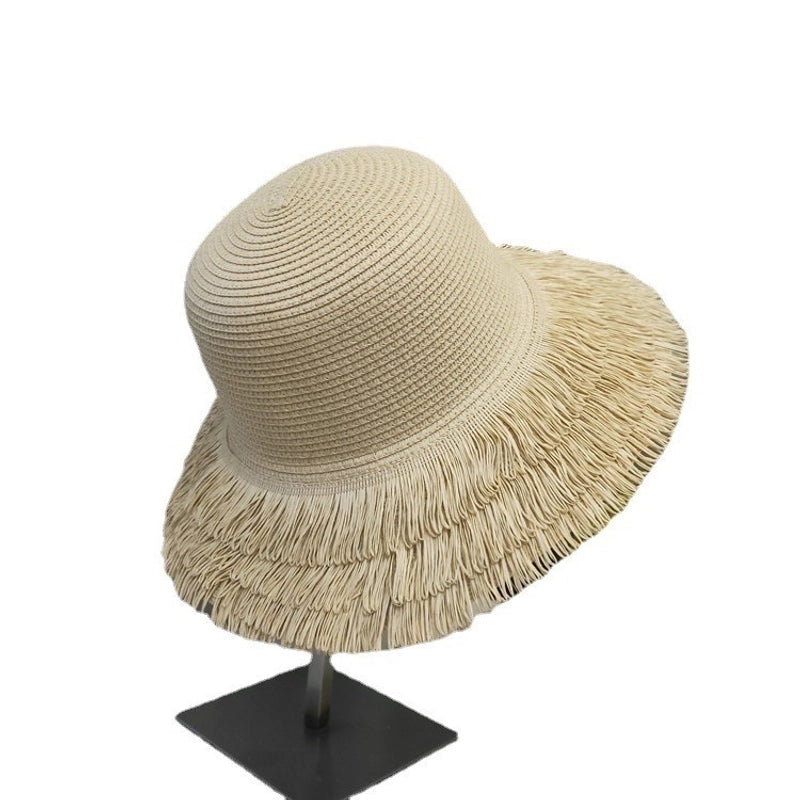 Women's Minimalist Classic Style Solid Color Flat Eaves Straw Hat