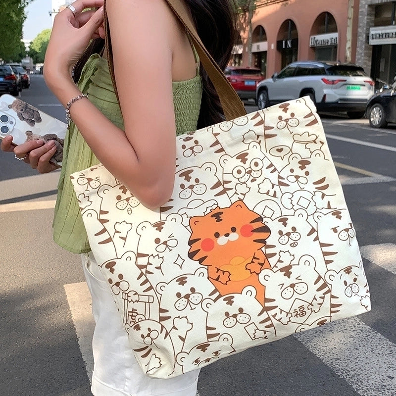 Women's Fashion Animal Canvas Shopping Bags