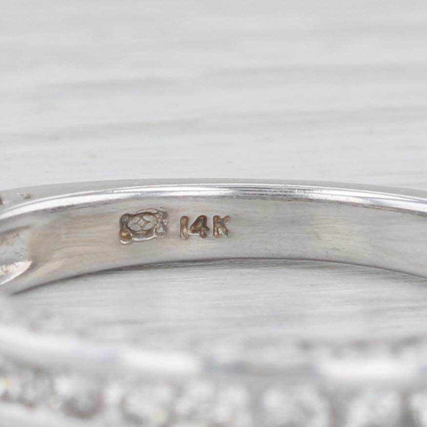 0.25ctw Diamond Wedding Band 14k White Gold Stackable Anniversary Band Size 7